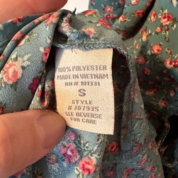 NWOT Charlotte Russe Teal Floral Sundress SIZE S - Picture 8 of 10